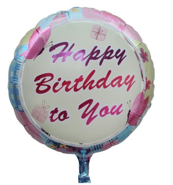 Fødselsdags folieballon til fødselsdagen, til helium. Køb serien her!